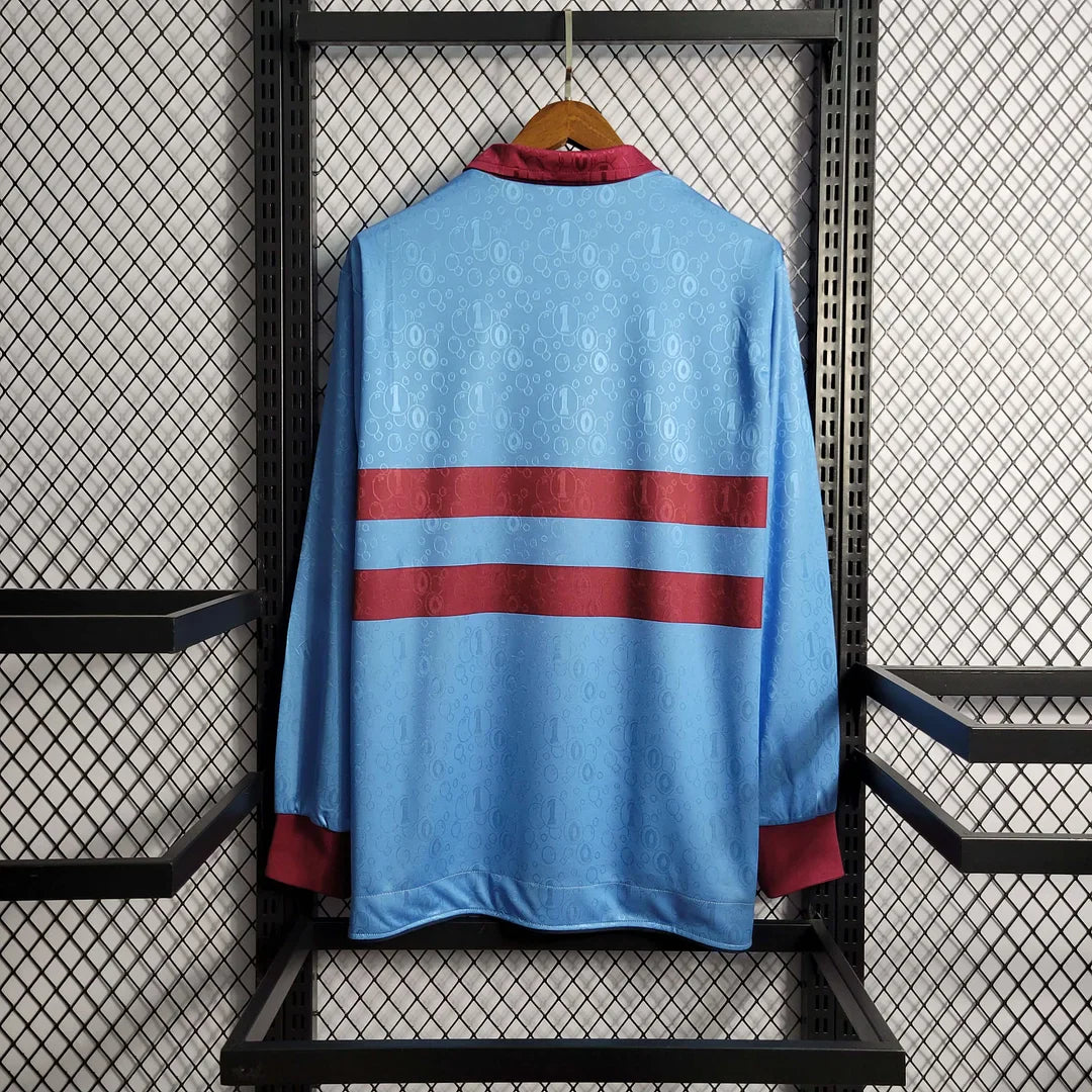 1995-1996 Retro West Ham United Visitante Manga Larga
