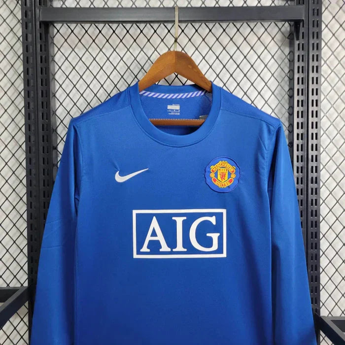 Manchester United Retro 2008/2009 Alternativa Kit Manga Larga