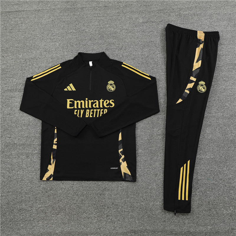 Real Madrid Black and Gold Chándal
