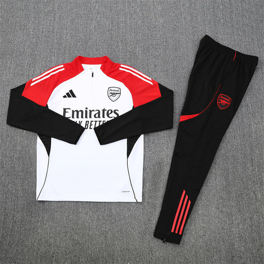 2025/2026 Arsenal White and Black x Red Chándal
