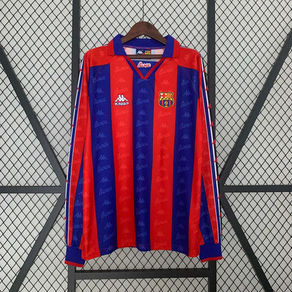 1995-1997 Retro Barcelona Local Manga Larga