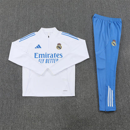 Real Madrid White and Light Blue Chándal