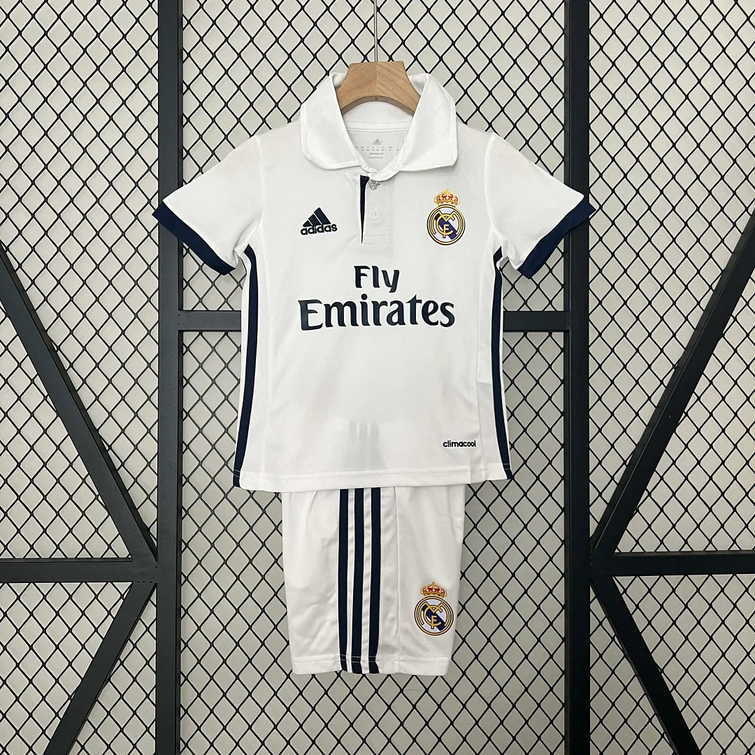 2016/2017 Retro Real Madrid Local Kit Talla Niño