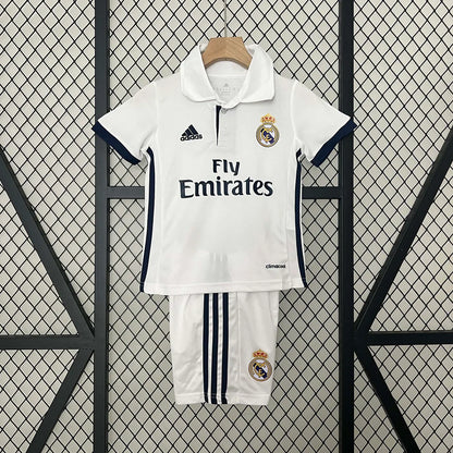 2016/2017 Retro Real Madrid Local Kit Talla Niño