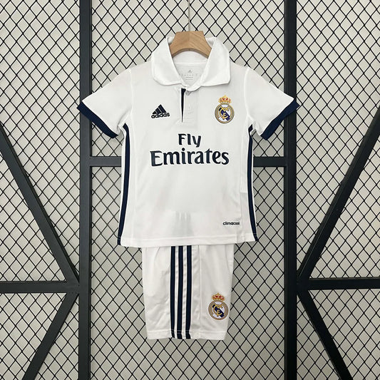 2016/2017 Retro Real Madrid Local Kit Talla Niño