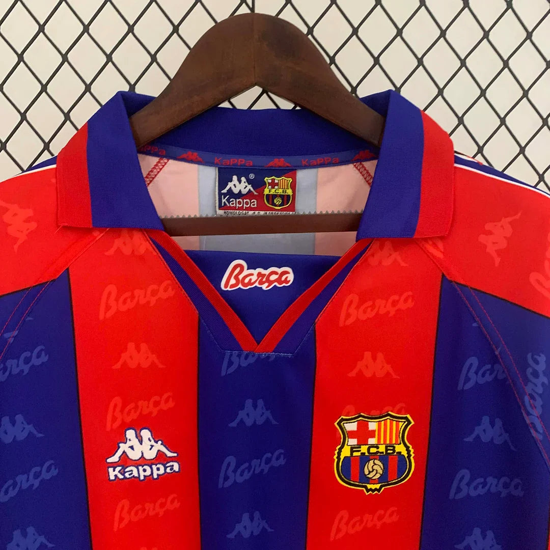 1995-1997 Retro Barcelona Local Manga Larga