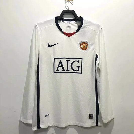 2008/2009 Retro Manchester United Visitante Manga Larga