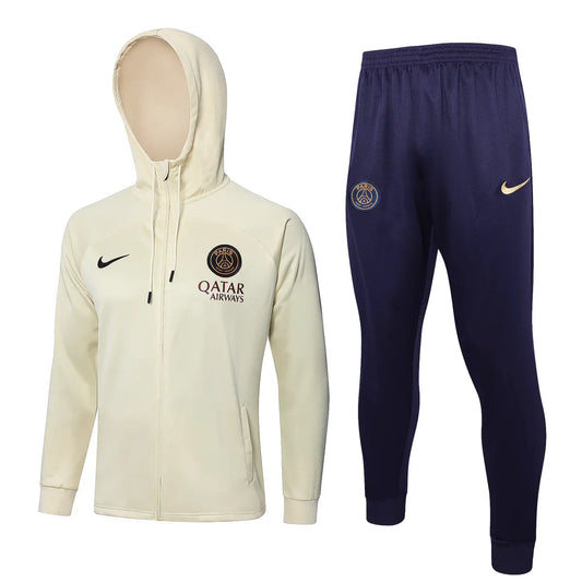 PSG Paris Saint Germain Beige and Dark Blue Chándal