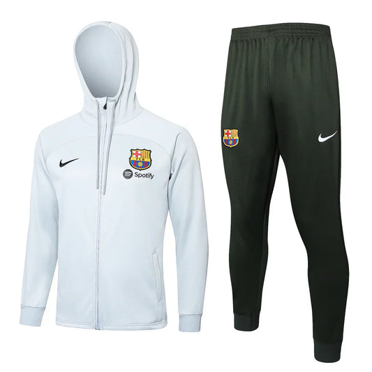 Barcelona White and Dark Green Chándal