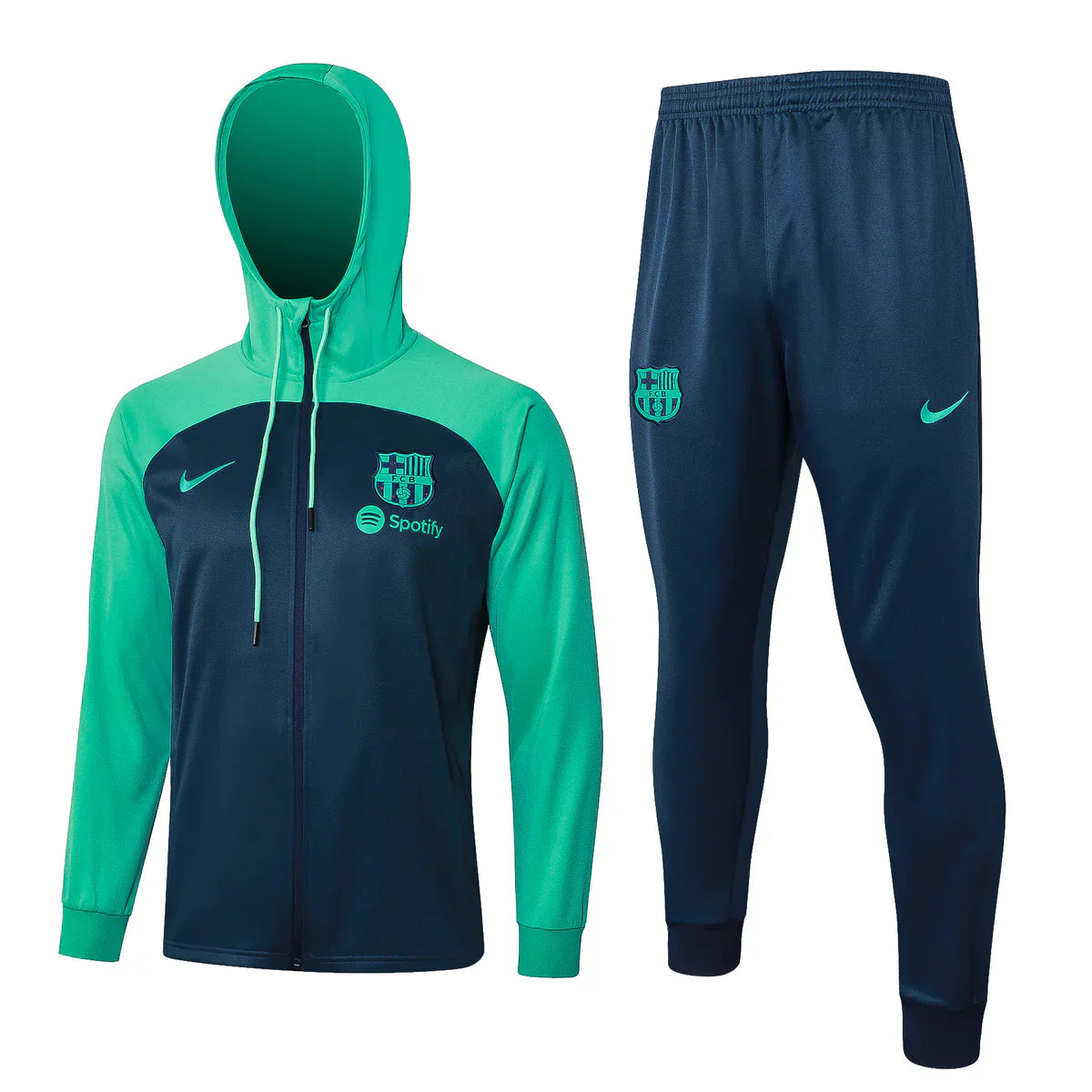 Barcelona Teal Green and Dark Blue Chándal