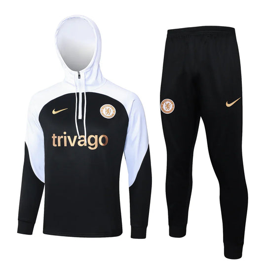 Chelsea FC White and Black x Gold Chándal