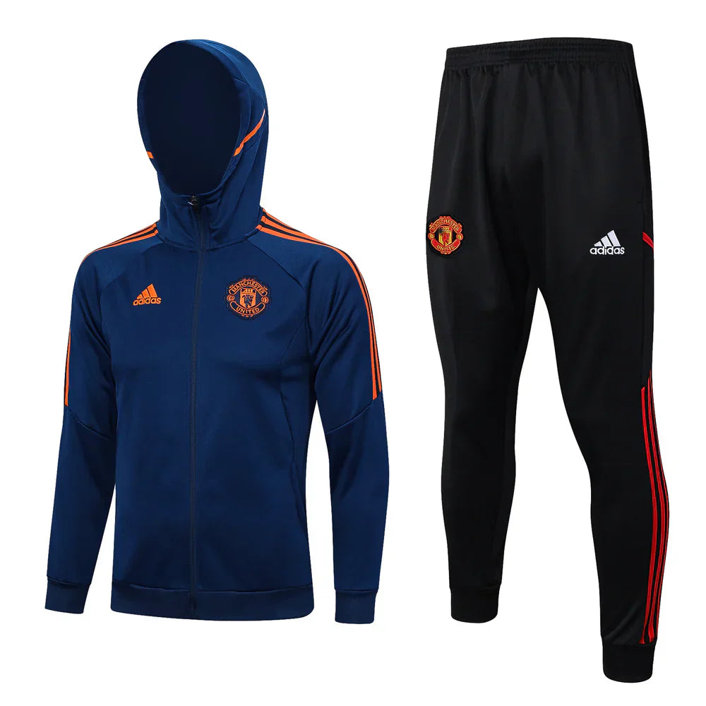 Manchester United Black and Dark Blue Chándal