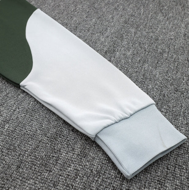 Barcelona White and Olive Green Chándal