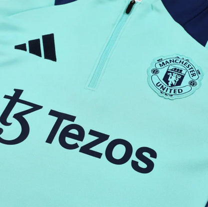 Manchester United Dark Blue and Mint Chándal