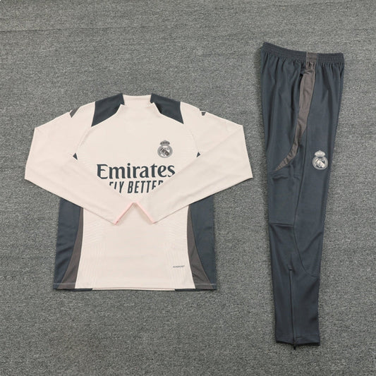 Real Madrid Grey and Beige Chándal