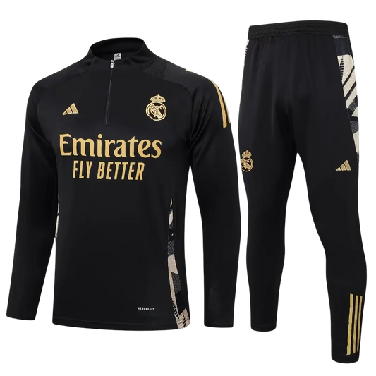Real Madrid Black and Gold Chándal