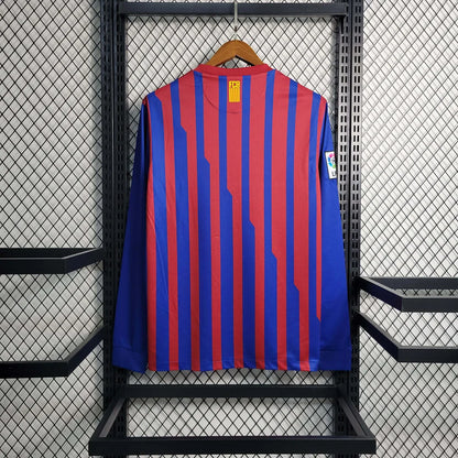 2011-2012 Retro Barcelona Local Manga Larga